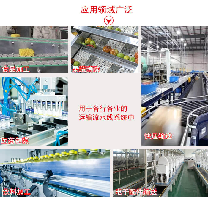 鏈板輸送機(jī)適用行業(yè)：食品加工，果蔬清洗等行業(yè)